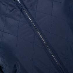 Hermes Navy Blue Quilted Reversible Jacket XS