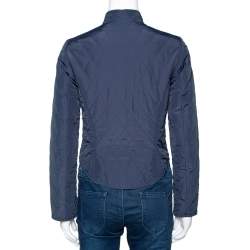 Hermes Navy Blue Quilted Reversible Jacket XS