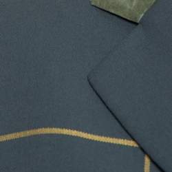Pre Owned Hermes Uniform Green Wool & Velvet Collar Detail Knee Length Vintage Coat L