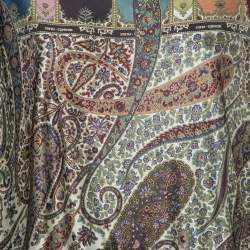 Pre Owned Hermes Multicolor Paisley Printed Knit & Cashmere Oversized Sleeveless Top S