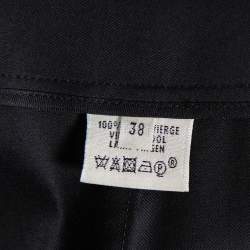 Hermes Black Wool Tapered Leg Trousers M