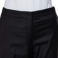 Hermes Black Wool Tapered Leg Trousers M