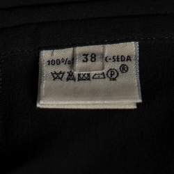 Hermes Black Silk Quilted Detail Joggers M