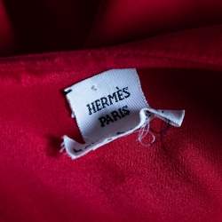 Hermes Red Silk Blend Shift Dress M