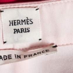 Hermes Pink Brides De Gala Printed Silk Button Front Shirt L