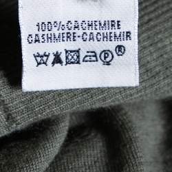 Pre Owned Hermes Green Cashmere Wrap Detail Sweater S