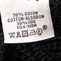 Pre Owned Hermes Black Cotton Knit Low Back Detail Sweater S