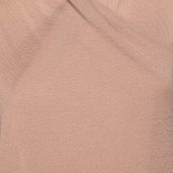 Pre Owned Hermes Dusky Pink Cashmere Wrap Detail Sweater S