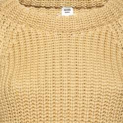 Hermes Beige Chunky Knit Long Sleeve Sweater S