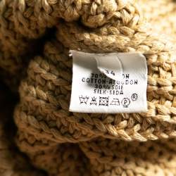 Hermes Beige Chunky Knit Long Sleeve Sweater S
