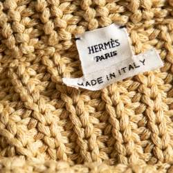 Hermes Beige Chunky Knit Long Sleeve Sweater S