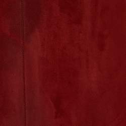 Hermes Red Suede & Lizard Trim Detail Tunic Dress M