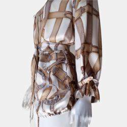 Hermes Multicolor Giacca in seta Jacket Size Tg.36 FR