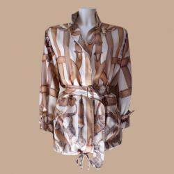 Hermes Multicolor Giacca in seta Jacket Size Tg.36 FR