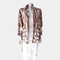 Hermes Multicolor Giacca in seta Jacket Size Tg.36 FR