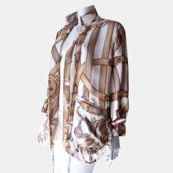 Hermes Multicolor Giacca in seta Jacket Size Tg.36 FR
