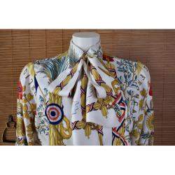 Hermes Multicolor Camicia in seta Shirt Size Tg.36 FR