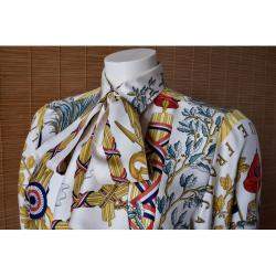 Hermes Multicolor Camicia in seta Shirt Size Tg.36 FR