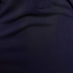 Hermès Deep Purple Jersey Open Back Knit Maxi Dress M