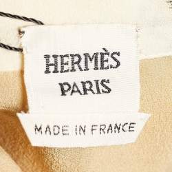 Hermes Beige Ballerina Lurex Jacquard Silk Maxi Skirt S