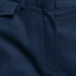 Hermes Navy Blue Wool Straight Leg Trousers M Waist 30"