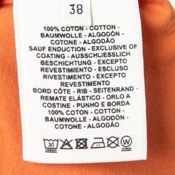 Pre Owned Hermes Orange Clic-Clac Print Cotton T-Shirt M