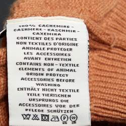 Pre Owned Hermès Pale Brown Cashmere Jacquard Knit Voyage Sweater M