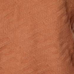 Pre Owned Hermès Pale Brown Cashmere Jacquard Knit Voyage Sweater M