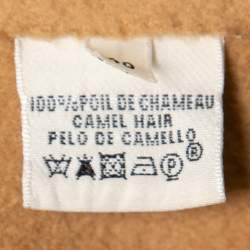 Hermes Vintage Tan Brown Camel Hair Coat M