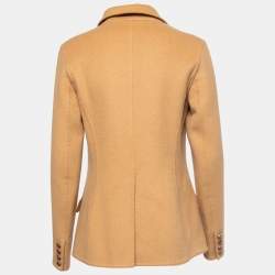 Hermes Vintage Tan Brown Camel Hair Coat M