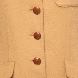 Hermes Vintage Tan Brown Camel Hair Coat M