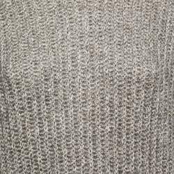 Hermes Grey Wool & Mohair Knitted Sweater S