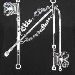 Hermes Black Cotton Clic-Clouc Print T-Shirt M