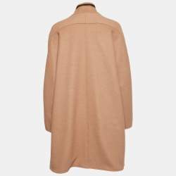 Hermes Brown Camel Hair Mid Length Coat M