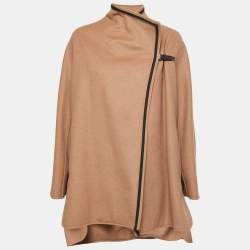 Hermes Brown Camel Hair Mid Length Coat M