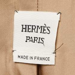 Hermes Brown Camel Hair Mid Length Coat M