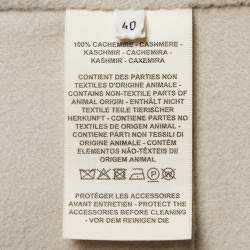 Pre Owned Hermes Beige Cashmere Asymmetric Peignoir Coat M