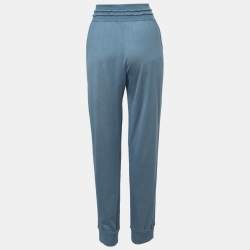 Hermes Blue Cashmere & Silk Knit Joggers M 