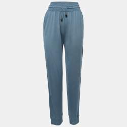 Hermes Blue Cashmere & Silk Knit Joggers M 