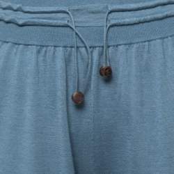 Hermes Blue Cashmere & Silk Knit Joggers M 