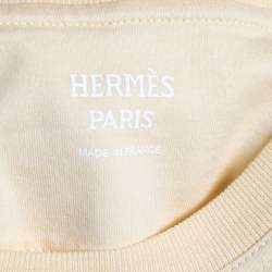 Hermes Yellow Cotton Faubourg Rainbow Print T-Shirt S