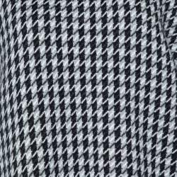 Hermes Black & Grey Patterned Knit Sweater with Infinity Neck Scarf M