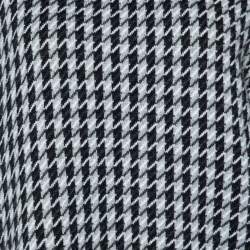 Hermes Black & Grey Patterned Knit Sweater with Infinity Neck Scarf M