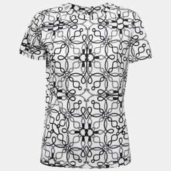 Hermes White Cotton Pique Rope Printed T-Shirt M