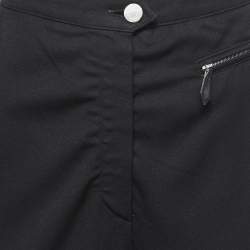 Pre Owned Hermes Black Cotton Tapered Leg Pants M