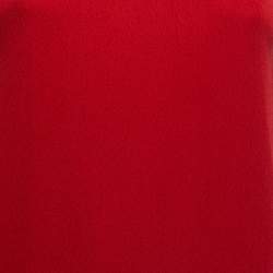 Hermes Red Twill Sleeveless Midi Dress M