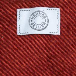 Hermes Brown/Orange Striped Wool and Cashmere Rocabar Poncho One Size