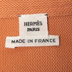 Hermes Orange Silk Blend A-Line Asymmetrical Midi Dress L