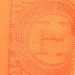 مملوكة مسبقًا Hermes Orange Cotton Embroidered Pocket Long T-Shirt S