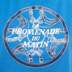 Hermes Blue Cotton Promenade Du Matin Print T-Shirt S